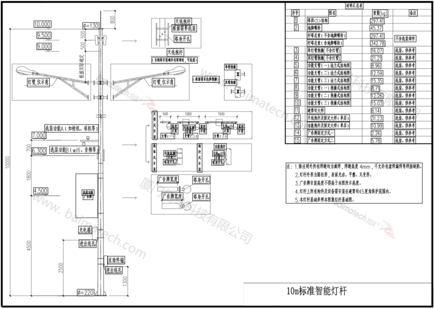 10米标准智慧灯杆/多功能杆设计图.png