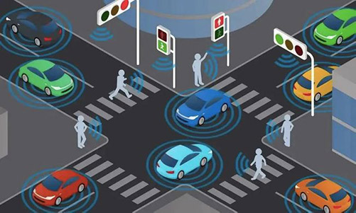 智慧灯杆车路协同应用，实现车辆与路灯杆、人、路、服务平台之间的网络连接，提升社会交通服务的智能化水平。