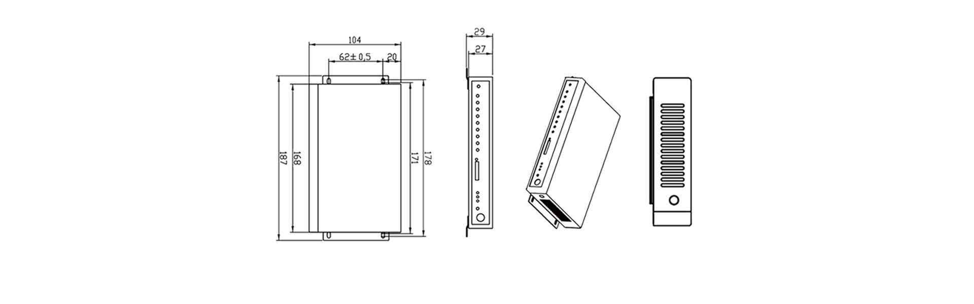 工业路由器结构尺寸 工业路由器结构尺寸