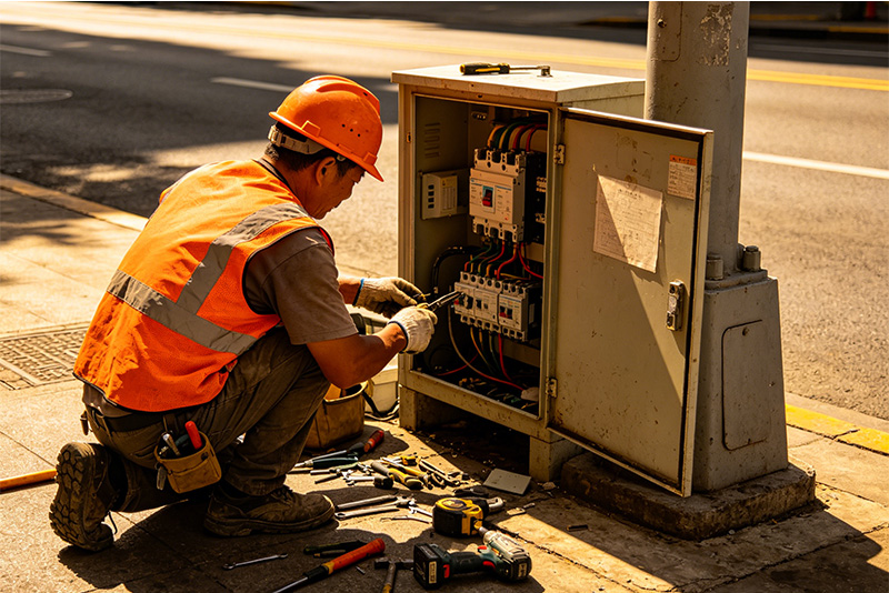 路灯配电柜检修维护.jpg 路灯配电柜检修维护.jpg
