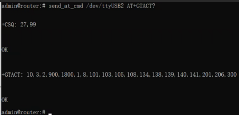 确认模组支持频段